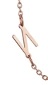 Elegant rose gold stainless steel letter N pendant necklace with delicate O-chain link - Letter N / Rose Gold