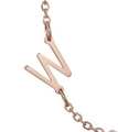 Minimalist rose gold stainless steel pendant featuring a stylish letter W on a chain - Letter W / Rose Gold