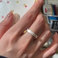 Minimalist S925 sterling silver ring featuring a wide brushed matte surface on finger - 925 Sterling Silver / Women's Slim Style