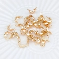 Terminales de bola plegables en acero inoxidable dorado para bisutería artesanal - 4*8mm Interior 3.2mm / Dorado