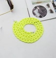 Neon yellow thick acrylic glasses chain with chunky links and silicone loops - Neon Yellow