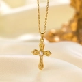 |yc [8074] Collier Croix [or]