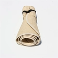 Detail showing the portable roll-up design and fine woven texture of beige straw hat - Adult (55-60cm) / Beige