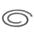 Herrenhalskette aus 304 Edelstahl im Retro-Look mit silberner Panzerkette Design - 7mm Breit 50cm Lang (KN108180-Z)