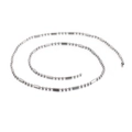 Polished silver stainless steel bead and barrel chain necklace in spiral layout - Style D 500mm*2.4mm (KN107373-Z)