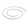 Polished silver stainless steel ball and bar chain necklace in a spiral layout - Style C 500mm*2.4mm (KN107370-Z)