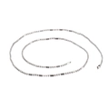 Polished silver stainless steel ball and bar chain necklace with mirror finish - Style D 500mm*1.4mm (KN107371-Z)