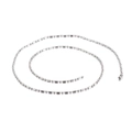 Polished silver stainless steel cylindrical bead chain necklace with barrel clasp - Style C 500mm*2mm (KN107369-Z)