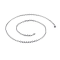 Polierte silberne O-Kette Halskette für Damen und Herren mit sicherem Karabinerverschluss - 50cm x 3mm / Silber