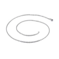 Polierte silberne O-Kette mit sicherem Karabinerverschluss für Damen und Herren - 50cm x 2.4mm / Silber