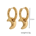 Orecchini a cuore in oro 18K lucido con altezza di 2,2 cm e peso di 6,0 g - Luna / Oro