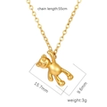 Minimalist 18K gold plated stainless steel bear pendant necklace for women - Mini Bear Shape (Gold MS-352)