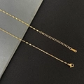 Collana a catena a labbro in acciaio al titanio dorato con chiusura a moschettone - Oro-Catena a Labbra