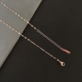 Collana a catena a O in titanio oro rosa 18k con chiusura a moschettone ed estensione - Catena a labbro oro rosa