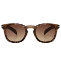 Lunettes de soleil carrées vintage à monture écaille avec verres dégradés marron - Monture Écaille Encre / Verres Marron Dégradé