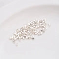 Bulk S925 sterling silver hollow cylinder positioning beads for jewelry making - Silver Plated Crimp Tube