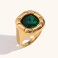 Anello-Oro Verde-Taglia 6
