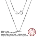 925 sterling silver box chain necklace 1.0mm width and 24 inch length variant - Box Chain / 1mm/60cm