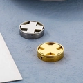 Ciondoli croce in acciaio inossidabile oro e argento 15mm per creazione di gioielli DIY - Stile Croce / Argento
