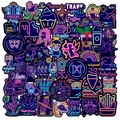 Pack of 50 colorful neon style vinyl stickers for laptop and luggage decoration - Neon 100Pcs Mixed Set