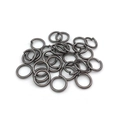 Pile of gunmetal open jump rings for DIY jewelry making and metal connector crafts - Single Ring-4x0.7mm / Gunmetal