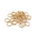 Bulk gold-plated jump rings for jewelry making and DIY crafts on a white background - Single Ring-4x0.7mm / KC Gold