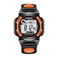 Waterproof digital sports watch for kids in black and orange color with small size band - Small / Orange