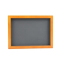 Orange wood grain jewelry display tray with dark gray velvet lining rectangular base - Empty Plane Tray / Empty Tray Wood Grey