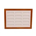 Brown wooden jewelry display tray with 15 velvet slots for rings and earrings - 15 Slots Bangle / Bangle Tray Wood Beige