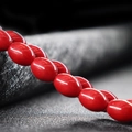 Vibrant red oval agate beads for DIY jewelry with high gloss finish and smooth texture - Magnetic Red