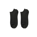 Classic black low-cut ankle socks for men featuring a durable ribbed cotton blend fabric - One Size / Pure Black