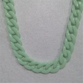 Fashionable mint green acrylic chain eyewear holder featuring oversized oval links - Light Green