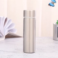 Mini stainless steel pocket vacuum flask with silver brushed finish and portable design - 130ml / Silver