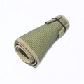 Foldable woven sun hat in green with a black elastic strap for easy portable storage - Adult (55-60cm) / Army Green