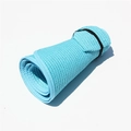 Detail of rolled sky blue woven straw visor showing portable design and texture - Adult (55-60cm) / Sky Blue