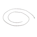 Universal silver stainless steel beaded ball chain necklace in a spiral layout - Style B 500mm*2mm (KN107366-Z)