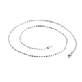 Silver stainless steel bead chain necklace with lobster clasp closure in plain white background - Style A 500mm*2mm (KN107364-Z)