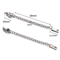 Silver stainless steel jewelry extender chain with lobster clasp and S.steel heart tag - Style A / Steel