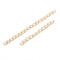 Golden twisted teardrop extension chain for DIY jewelry and adjustable bracelets - KC Gold