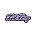 Artistic light purple Tooth Fairy enamel pin with elegant black cursive lettering - Tooth Fairy (Purple)