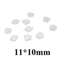 Ciondoli a cuore in acciaio inossidabile 11x10mm per orecchini e braccialetti fai da te - Cuore