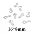 Ciondoli a forma di chiave a cuore argento per gioielli fai da te misura 16x8mm - Chiave