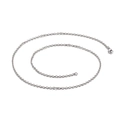 Minimalist silver rulo chain necklace with secure lobster clasp for daily wear - Textured Silver-2.4mm (KN107393-Z)