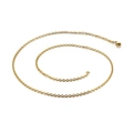 Collier minimaliste à maillons dorés en O avec finition polie et fermoir homard - Or-2.4mm (KN107398-Z)