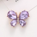 Exquisites lila Kristall Schmetterling Charm mit goldener Legierung für Schmuck und Zubehör - Lila