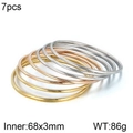 Gold/Silver/Rose Gold Mix (KB63146-LO) / 68*3mm (7 Pieces/Set) / Multicolor