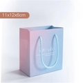 Roze en blauwe gradiënt sieraden cadeauzakje met Best Wish tekst en blauw handvat 11cm - Draagtas 11*12*6cm / Roze Blauw Verloop