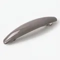 Minimalist taupe acetate spring hair clip with a glossy finish for women - Glossy Taupe