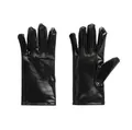 Guantes cortos sexys de cuero sintético negro para actuaciones y accesorios de baile - Negro