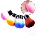 Set di 4 pennelli per unghie sfumati con manici in strass nei colori rosa giallo blu rosso - N. 2 Pennello a Fungo a Manico Corto
